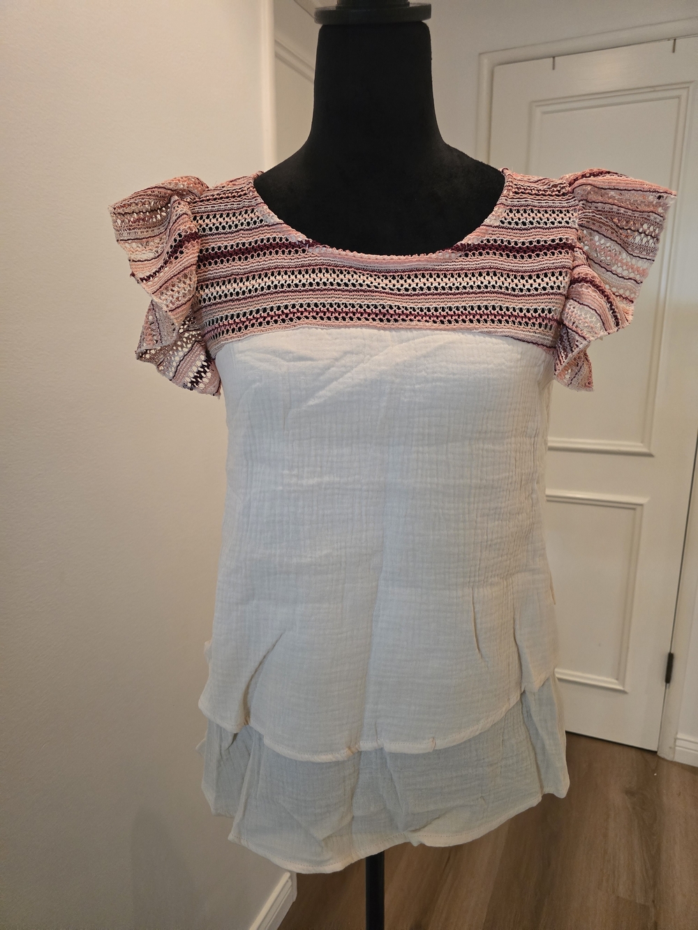 Umgee Mixed-media Blouse